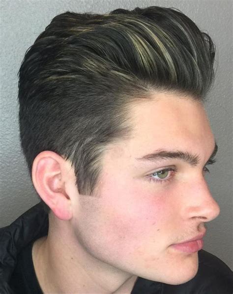 purple highlights men's hair